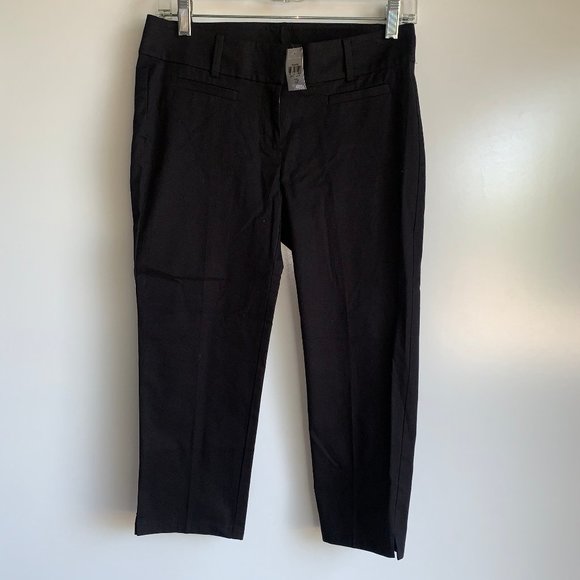 NWT ANN TAYLOR Black Cambridge Crop Pants Size 2P - Picture 4 of 10